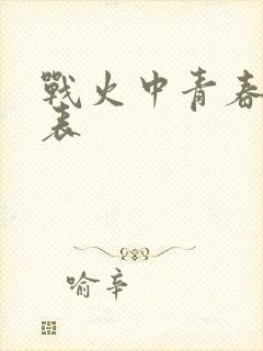 战火中青春演员表