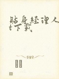 贴身经理人txt下载