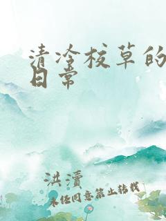 清冷校草的抹布日常