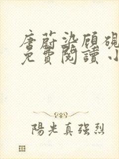 唐蔚染顾砚全文免费阅读 小说