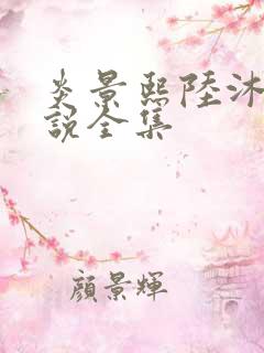 炎景熙陆沐擎小说全集