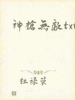 神枪无敌txt