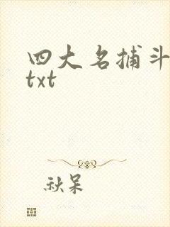 四大名捕斗将军txt