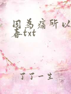 因为痛所以叫青春txt