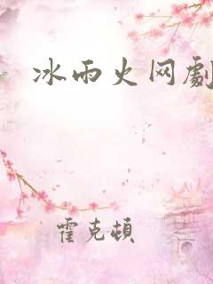 冰雨火网剧小说