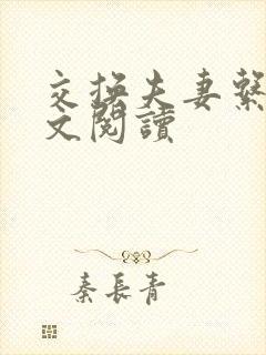 交换夫妻系列全文阅读