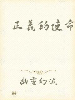 正义的使命小说