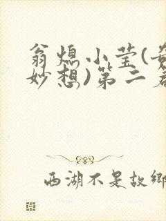 翁熄小莹(奇思妙想)第二篇