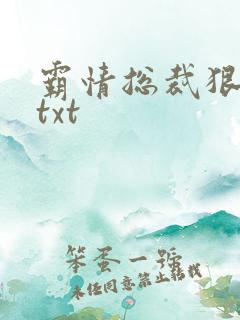 霸情总裁狠狠爱txt