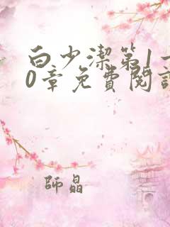 白少洁第1一40章免费阅读