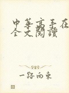 中华高手在异世全文阅读