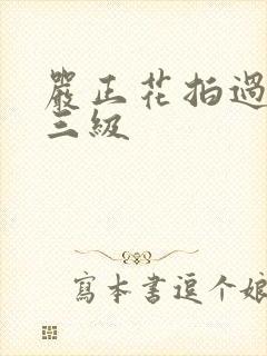 严正花拍过什么三级