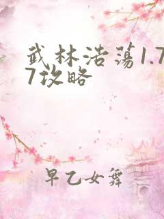 武林浩荡1.77攻略