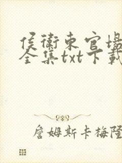 侯卫东官场笔记全集txt下载