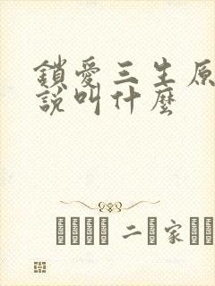 锁爱三生原著小说叫什么