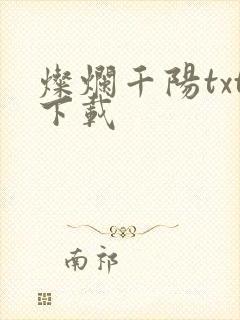 灿烂千阳txt下载