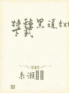 特种黑道txt下载