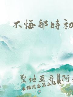 不悔那时初相遇