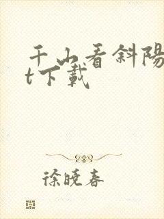 千山看斜阳txt下载