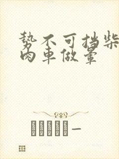 势不可挡柴鸡蛋肉车做晕