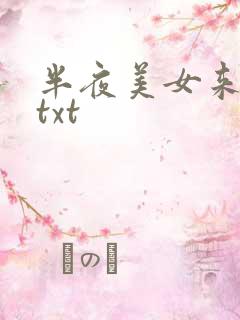 半夜美女来敲门txt