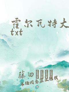 霍尔瓦特大街 txt