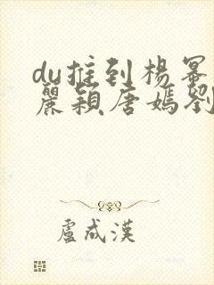 du推到杨幂赵丽颖唐嫣刘诗诗郑爽