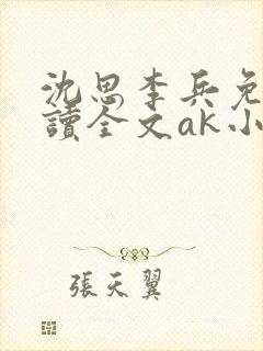 沈思李兵免费阅读全文ak小说