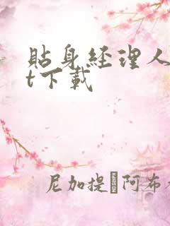 贴身经理人txt下载