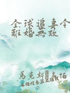 全球追妻令老婆离婚无效