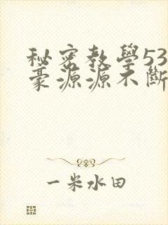 秘密教学53子豪源源不断