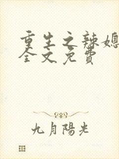 重生之辣媳当家全文免费