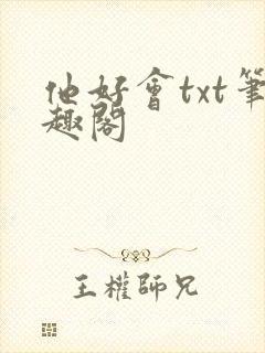 他好会txt笔趣阁