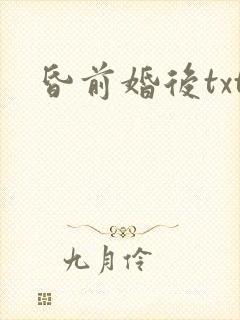 昏前婚后txt