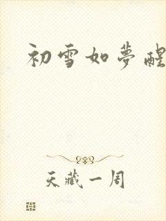 初雪如梦醒