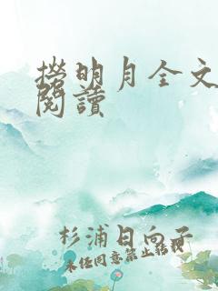 捞明月全文免费阅读