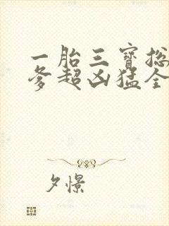 一胎三宝总裁爹爹超凶猛全文免费阅读