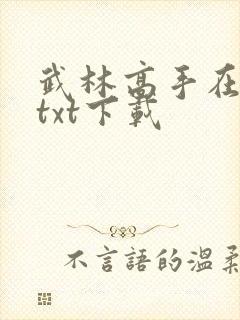 武林高手在校园txt下载