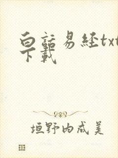 白话易经txt下载