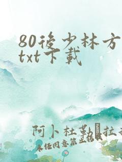 80后少林方丈txt下载