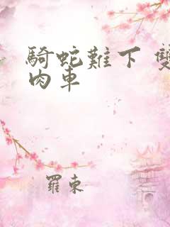 骑蛇难下 双 肉车