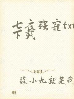 七夜强宠txt下载