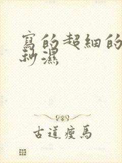 写的超细的开车秒湿