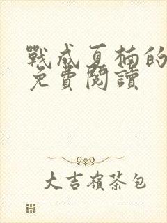 战成夏楠的小说免费阅读