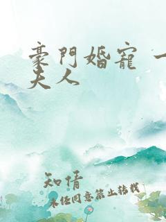 豪门婚宠 一品夫人