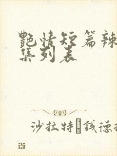 艳情短篇辣文合集列表