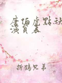 唐伯虎点秋香2演员表