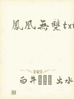 凤凰无双txt