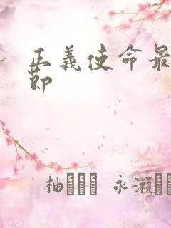 正义使命最新章节