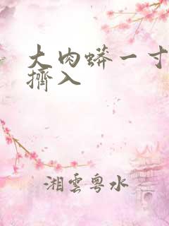 大肉蟒一寸一寸挤入